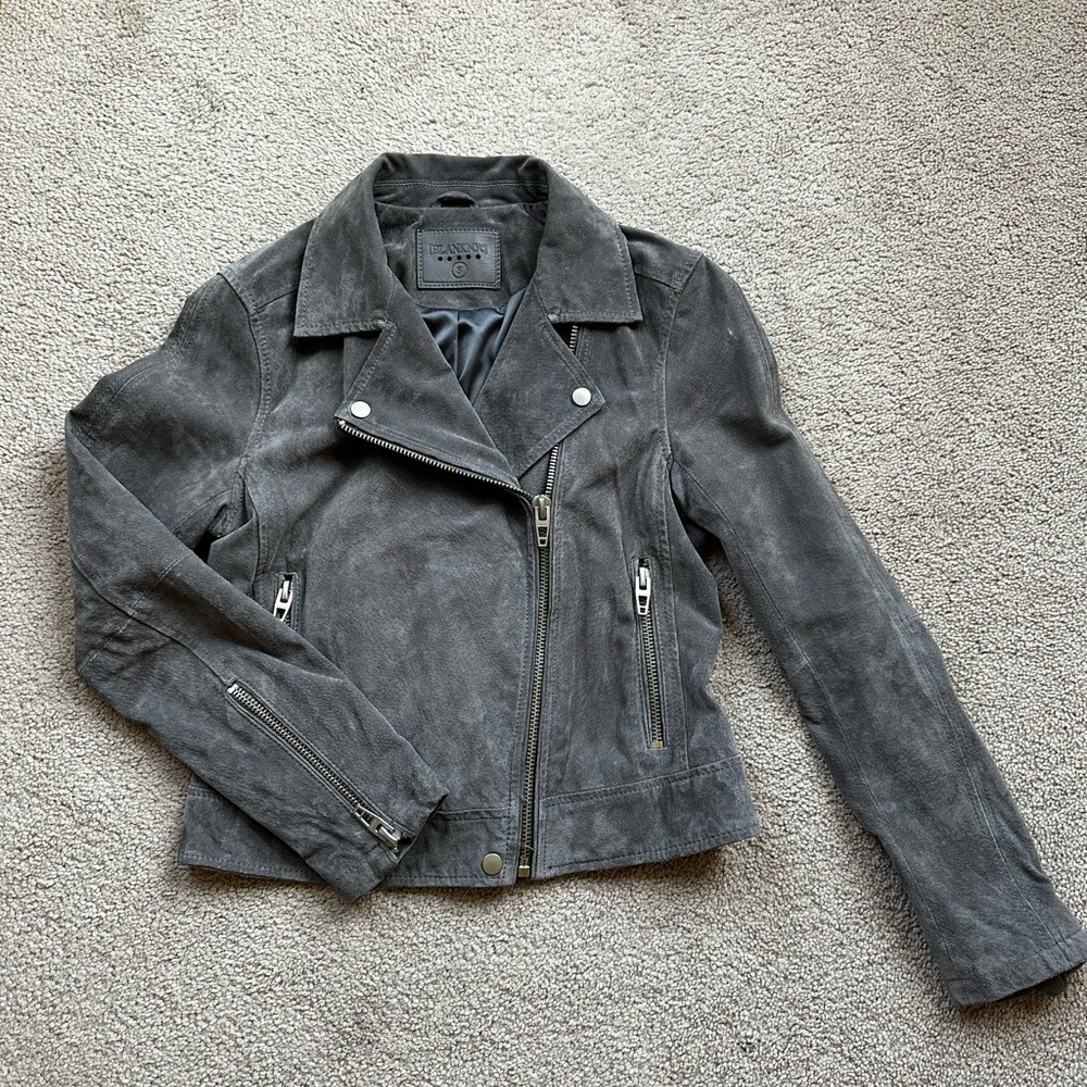 Suede moto jacket